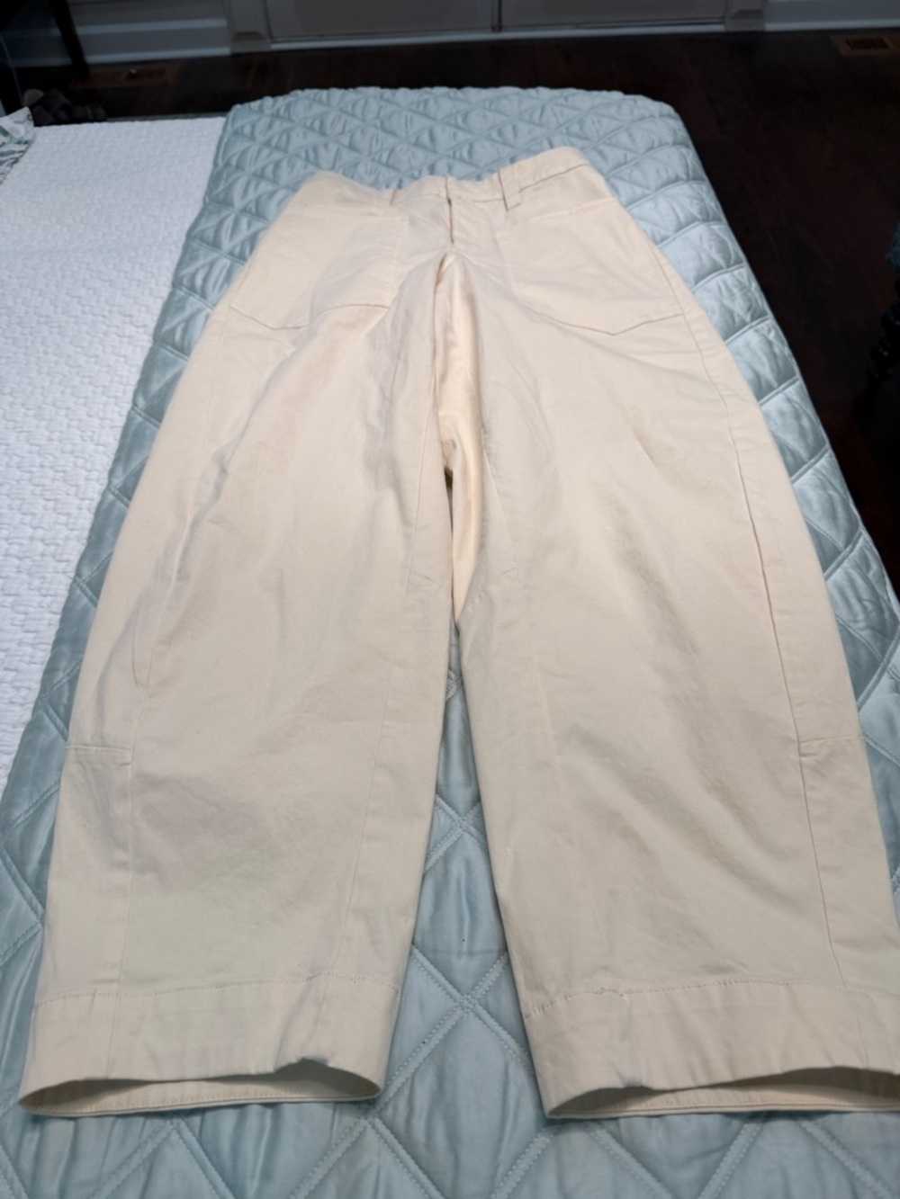 Women's Ankle-Cropped Wide Leg Pants - Cream